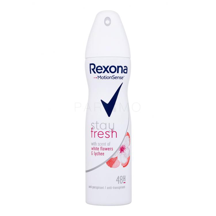 Rexona MotionSense Stay Fresh White Flowers &amp; Lychee Antitraspirante donna 150 ml