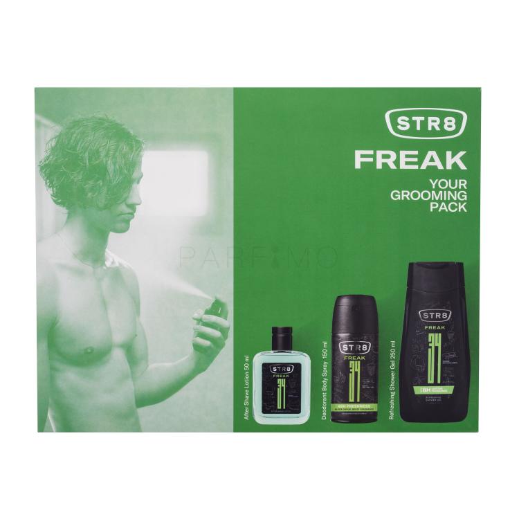 STR8 FREAK SET1 Pacco regalo dopobarba 50 ml + gel doccia 250 ml + deodorante 150 ml