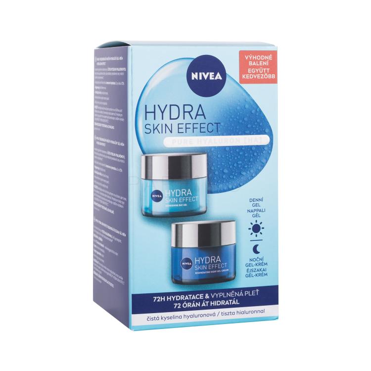 Nivea Hydra Skin Effect Duo Pack Pacco regalo gel per la pelle da giorno Hydra Skin Effect 50 ml + gel per la pelle da notte Hydra Skin Effect 50 ml