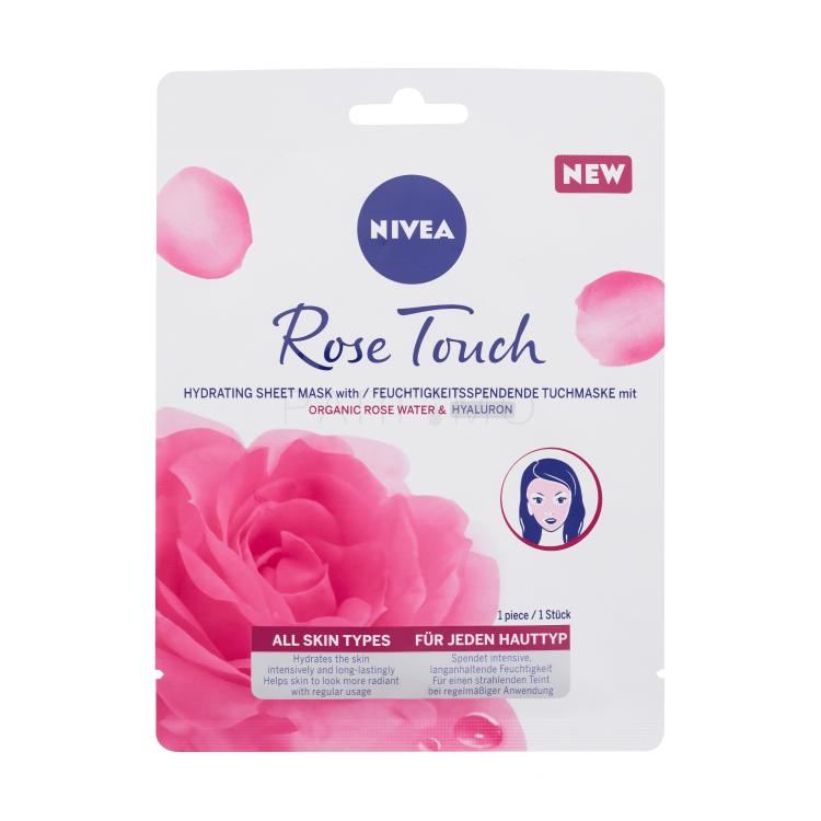Nivea Rose Touch Hydrating Sheet Mask Maschera per il viso donna 1 pz