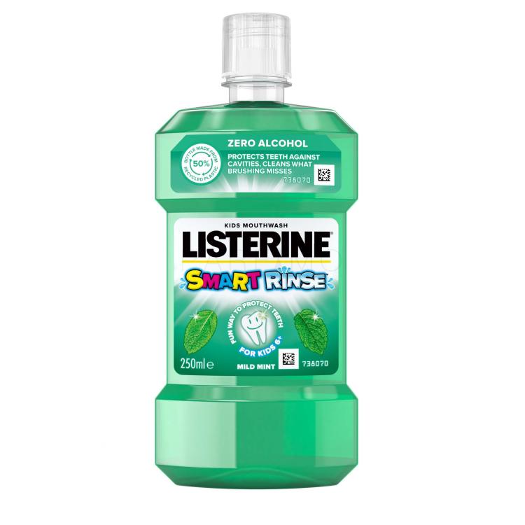 Listerine Smart Rinse Mild Mint Mouthwash Collutorio bambino 250 ml