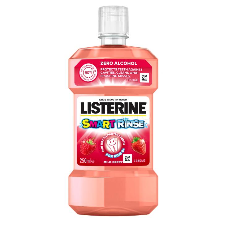 Listerine Smart Rinse Mild Berry Mouthwash Collutorio bambino 250 ml