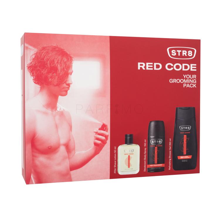 STR8 Red Code Pacco regalo dopobarba 50 ml + deodorante 150 ml + gel doccia 250 ml