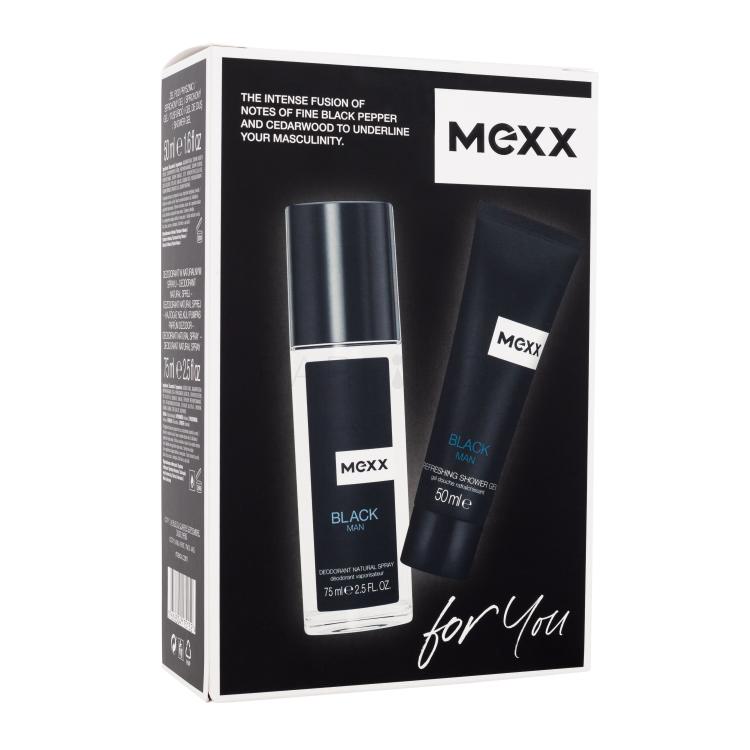 Mexx Black Pacco regalo deodorante 75 ml + gel doccia 50 ml