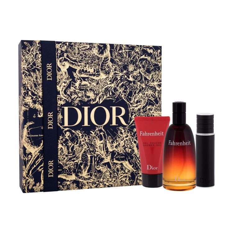 Dior Fahrenheit Pacco regalo eau de toilette 100 ml + gel doccia 50 ml + eau de toilette 10 ml