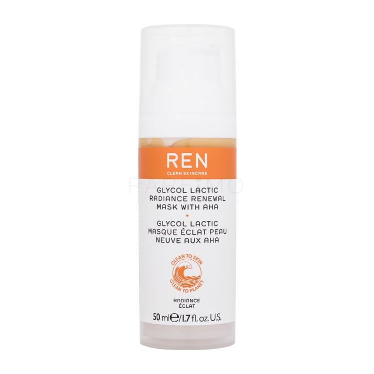 REN Clean Skincare Radiance Glycolic Lactic Radiance Renewal Mask With AHA Maschera per il viso donna 50 ml