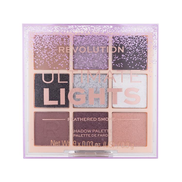 Makeup Revolution London Ultimate Lights Shadow Palette Ombretto donna 8,10 g Tonalità Feathered Smoke
