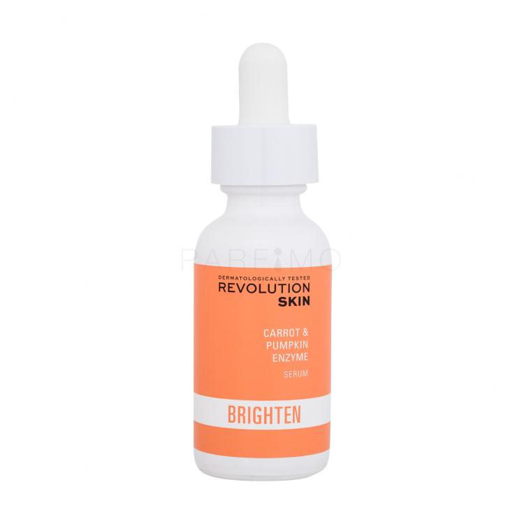 Revolution Skincare Brighten Carrot &amp; Pumpkin Enzyme Serum Siero per il viso donna 30 ml