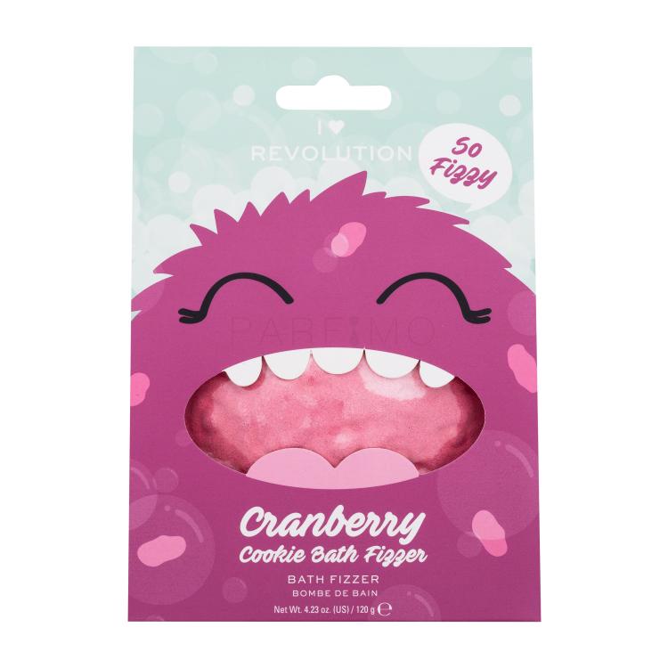 I Heart Revolution Cookie Bath Fizzer Cranberry Bomba da bagno donna 120 g