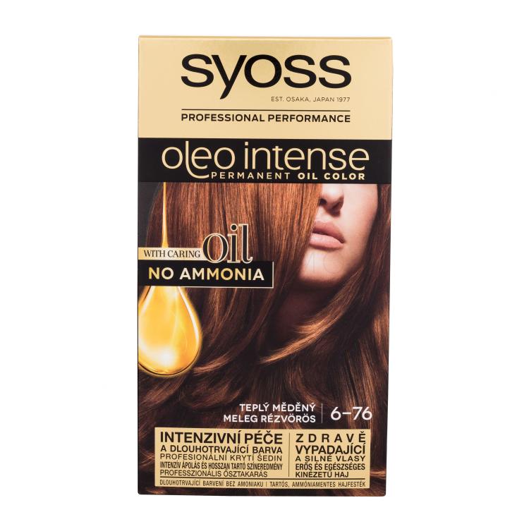 Syoss Oleo Intense Permanent Oil Color Tinta capelli donna 50 ml Tonalità 6-76 Warm Copper