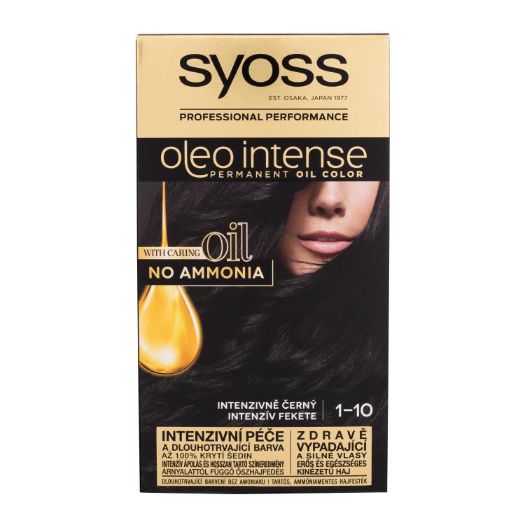 Syoss Oleo Intense Permanent Oil Color Tinta capelli donna 50 ml Tonalità 1-10 Intense Black