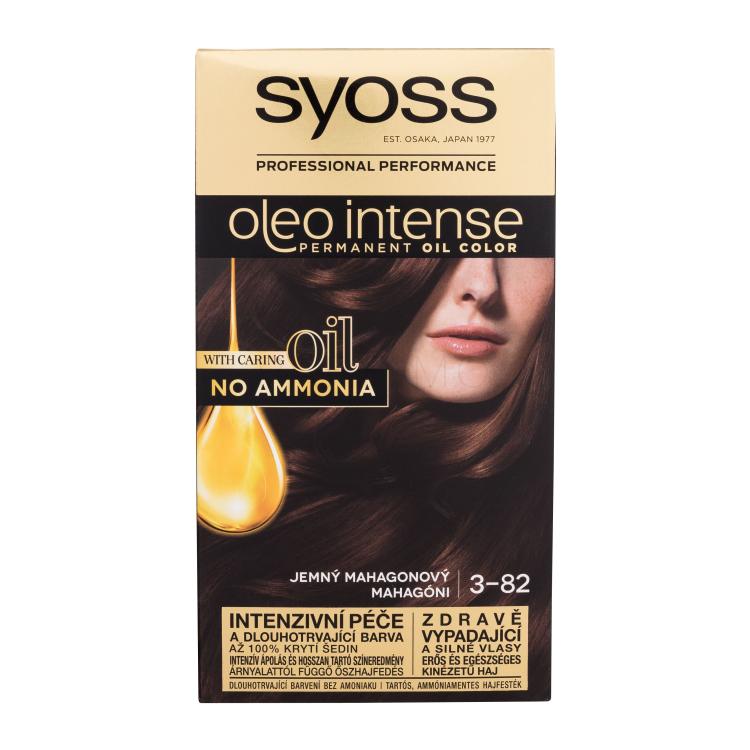 Syoss Oleo Intense Permanent Oil Color Tinta capelli donna 50 ml Tonalità 3-82 Subtle Mahogany