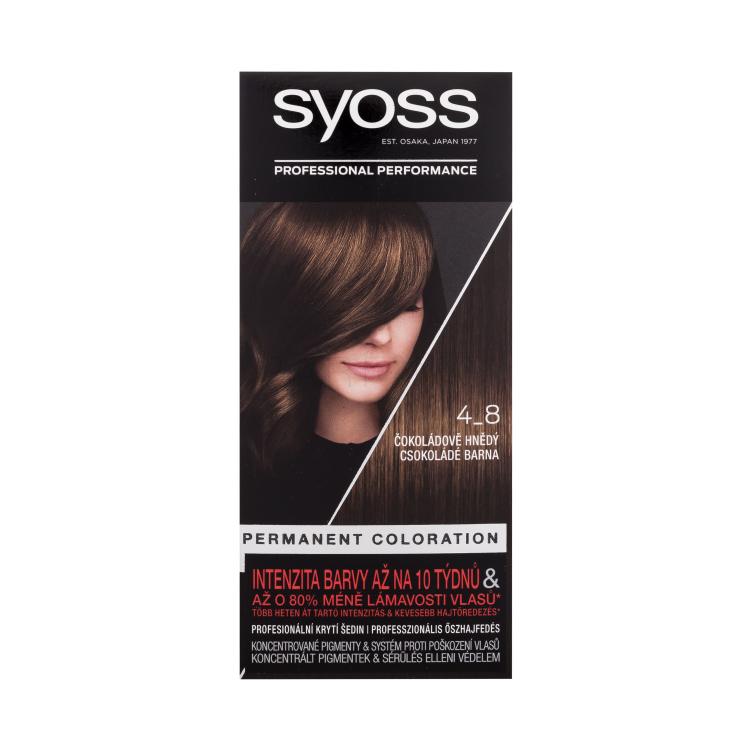 Syoss Permanent Coloration Tinta capelli donna 50 ml Tonalità 4-8 Chocolate Brown