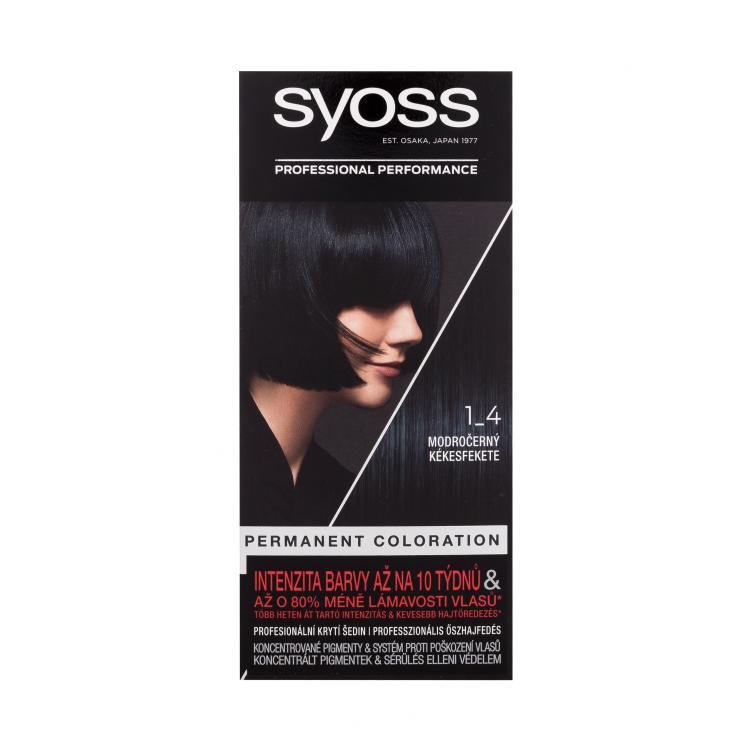 Syoss Permanent Coloration Tinta capelli donna 50 ml Tonalità 1-4 Blue Black