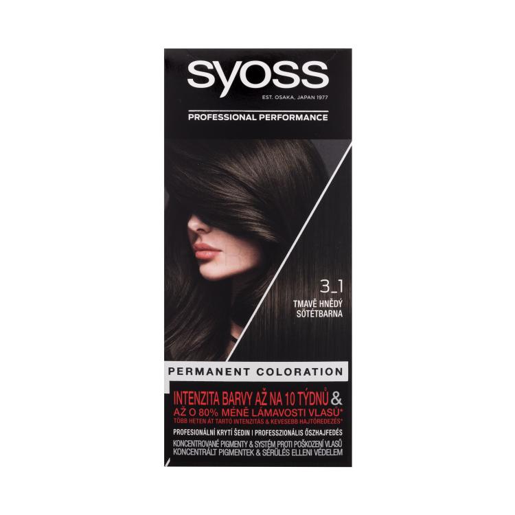 Syoss Permanent Coloration Tinta capelli donna 50 ml Tonalità 3-1 Dark Brown