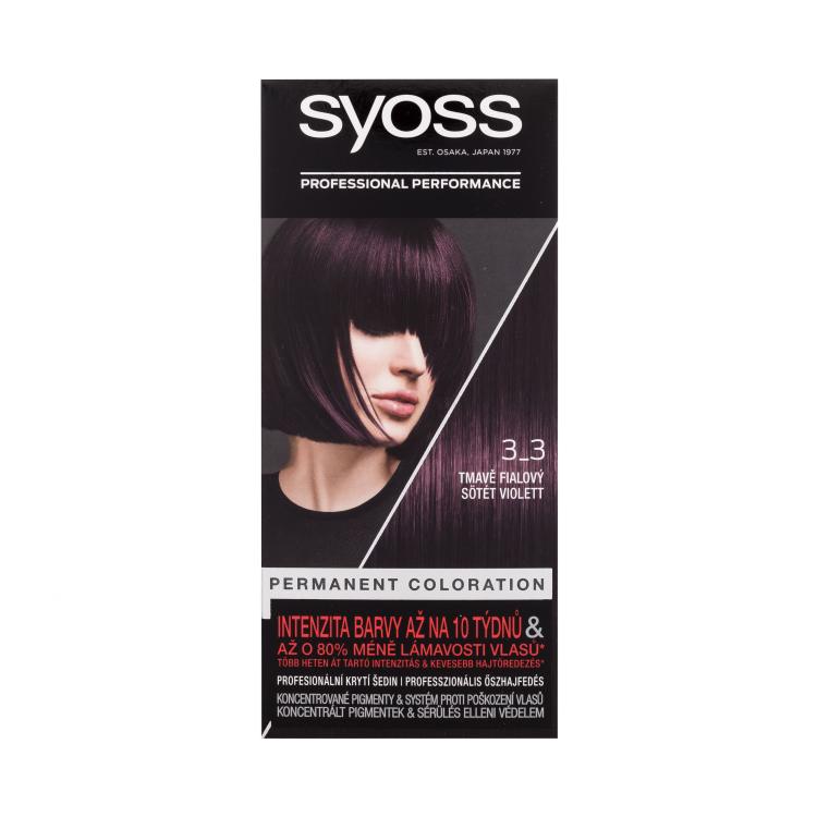 Syoss Permanent Coloration Tinta capelli donna 50 ml Tonalità 3-3 Dark Violet