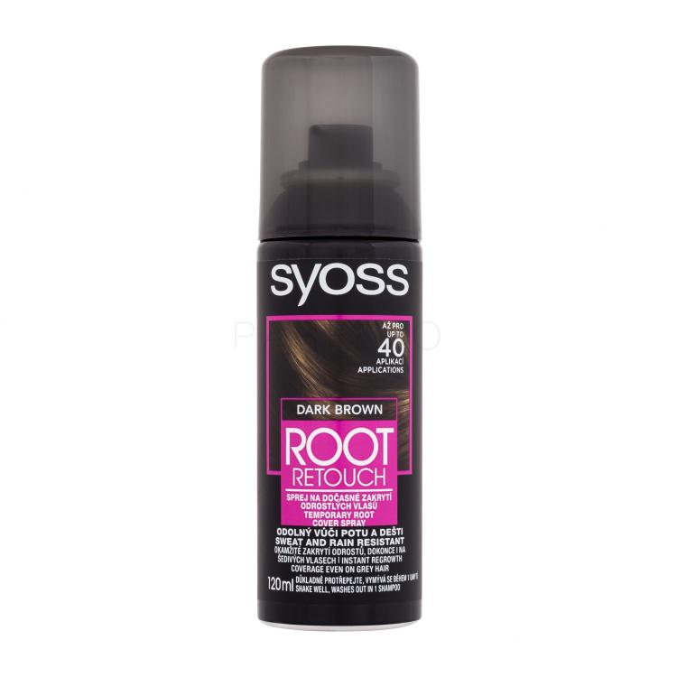 Syoss Root Retoucher Temporary Root Cover Spray Tinta capelli donna 120 ml Tonalità Dark Brown