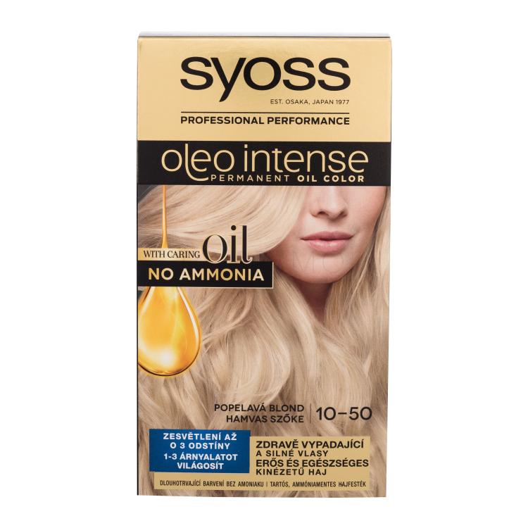 Syoss Oleo Intense Permanent Oil Color Tinta capelli donna 50 ml Tonalità 10-50 Ashy Blond