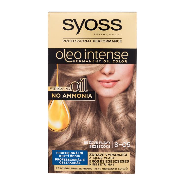 Syoss Oleo Intense Permanent Oil Color Tinta capelli donna 50 ml Tonalità 8-05 Beige Blond