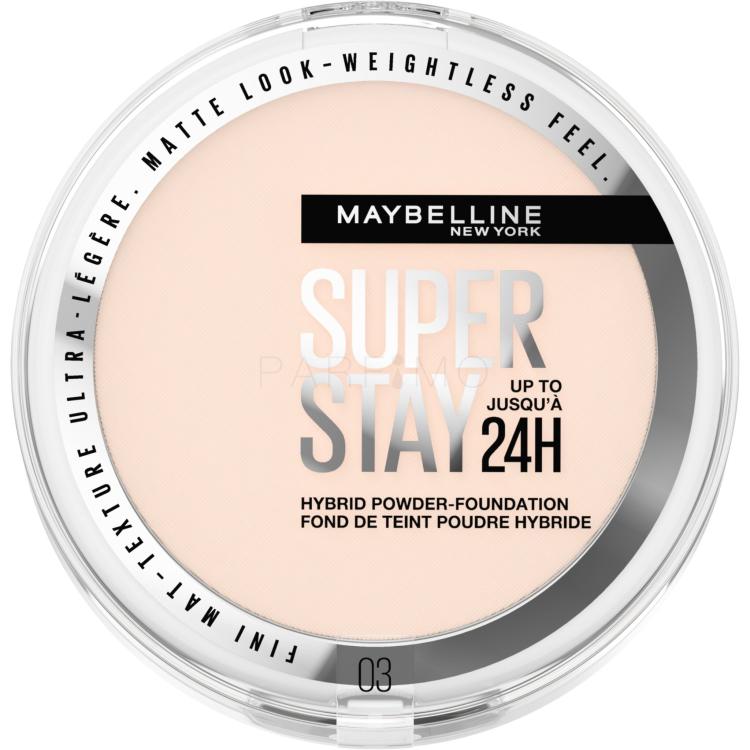 Maybelline Superstay 24H Hybrid Powder-Foundation Fondotinta donna 9 g Tonalità 03