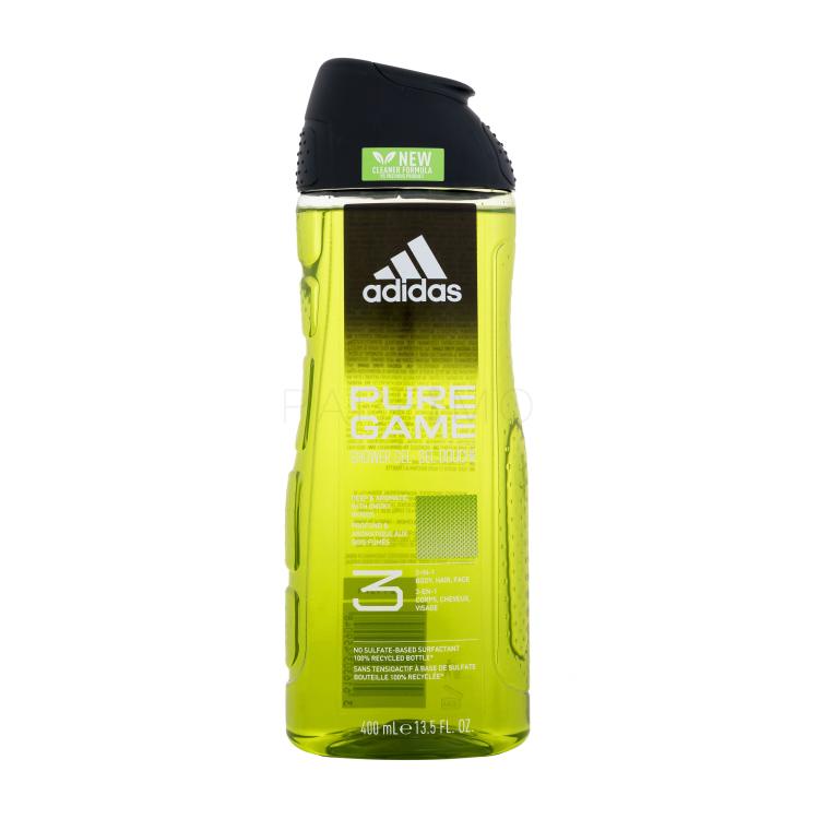 Adidas Pure Game Shower Gel 3-In-1 New Cleaner Formula Doccia gel uomo 400 ml
