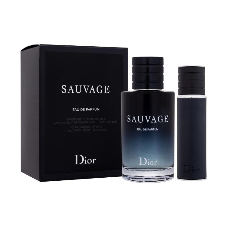 Christian Dior Sauvage Pacco regalo eau de parfum 100 ml + eau de parfum 10 ml ricaricabile
