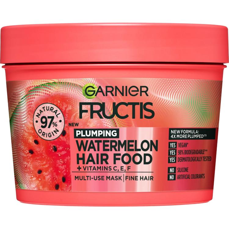 Garnier Fructis Hair Food Watermelon Plumping Mask Maschera per capelli donna 400 ml