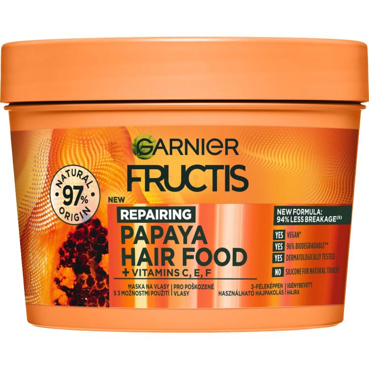 Garnier Fructis Hair Food Papaya Repairing Mask Maschera per capelli donna 400 ml