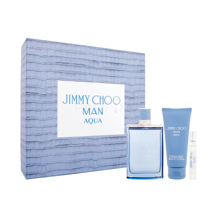 Jimmy Choo Jimmy Choo Man Aqua Pacco regalo eau de Toilette 100 ml + eau de Toilette 7,5 ml + gel doccia 100 ml