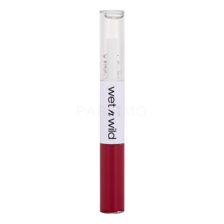 Wet n Wild MegaLast Lock &#039;N&#039; Shine Lip Color + Gloss Rossetto donna 4 ml Tonalità Red- Y- For Me