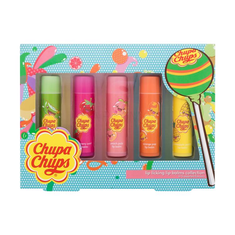 Chupa Chups Lip Balm Lip Licking Collection Pacco regalo balsamo per labbra 5 x 4 g
