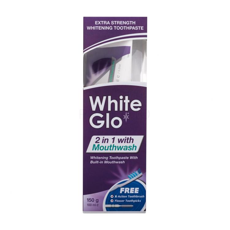 White Glo 2 in 1 with Mouthwash Dentifricio Set