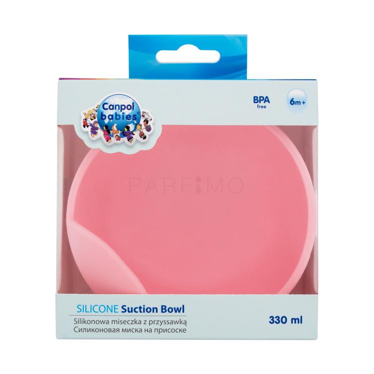 Canpol babies Silicone Suction Bowl Pink Piatti bambino 330 ml