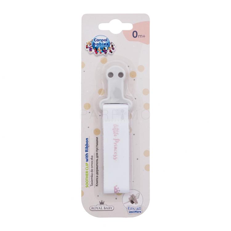 Canpol babies Royal Baby Soother Clip With Ribbon Little Princess Catena per il ciuccio bambino 1 pz