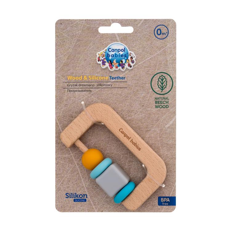 Canpol babies Wood &amp; Silicone Teether Giocattolo bambino 1 pz
