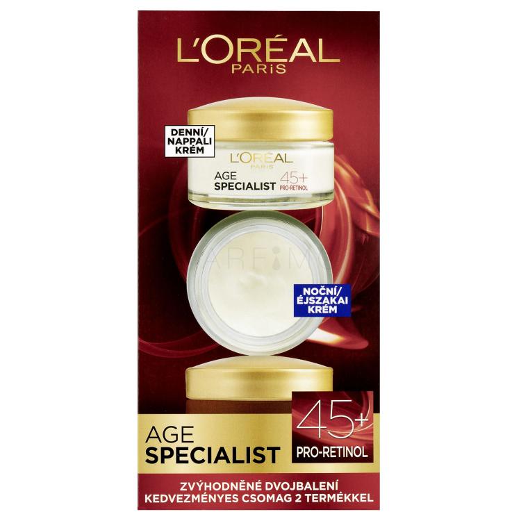 L&#039;Oréal Paris Age Specialist 45+ Pacco regalo crema giorno Age Specialist 45 SPF20 50 ml + crema notte Age Specialist 45 50 ml