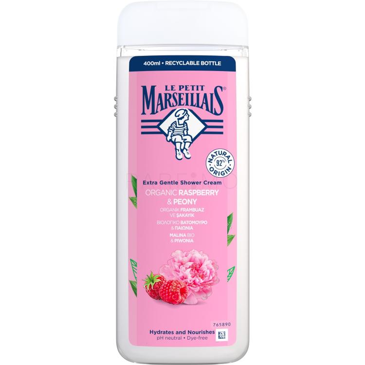 Le Petit Marseillais Extra Gentle Shower Cream Organic Raspberry &amp; Peony Doccia crema 400 ml
