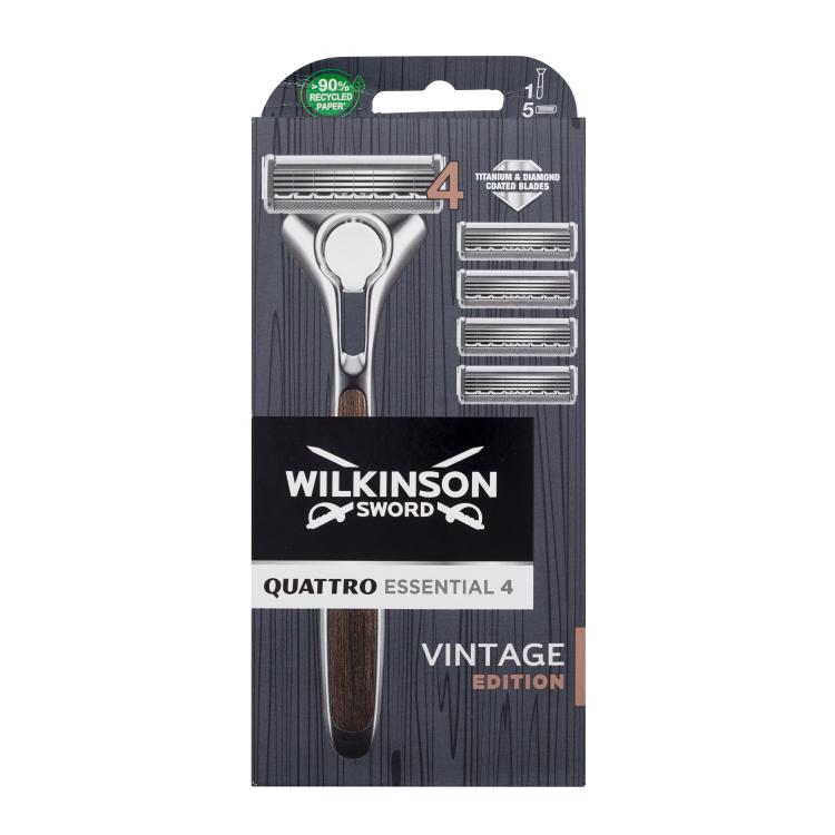 Wilkinson Sword Quattro Essential 4 Vintage Edition Rasoio uomo Set