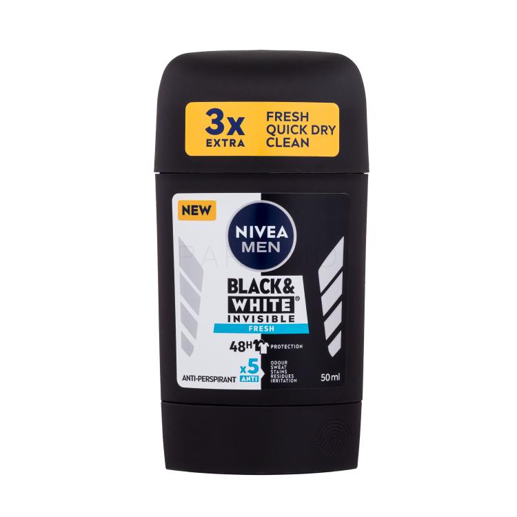 Nivea Men Invisible For Black &amp; White Fresh 48h Antitraspirante uomo 50 ml