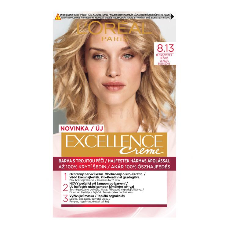 L&#039;Oréal Paris Excellence Creme Triple Protection Tinta capelli donna 1 pz Tonalità 8,13 Blond Light Beige