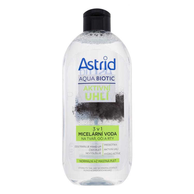 Astrid Aqua Biotic Active Charcoal 3in1 Micellar Water Acqua micellare donna 400 ml