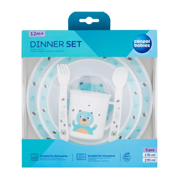 Canpol babies Cute Animals Dinner Set Bear Piatti bambino Set