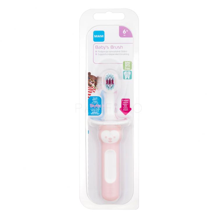 MAM Baby´s Brush 6m+ Pink Spazzolino da denti bambino 1 pz
