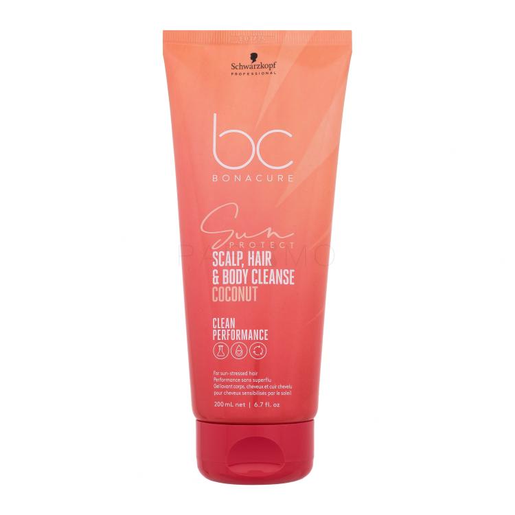 Schwarzkopf Professional BC Bonacure Sun Protect Scalp, Hair &amp; Body Cleanse Coconut Shampoo donna 200 ml