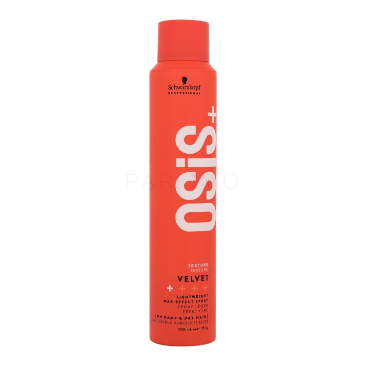 Schwarzkopf Professional Osis+ Velvet Lightweight Wax-Effect Spray Lacca per capelli donna 200 ml