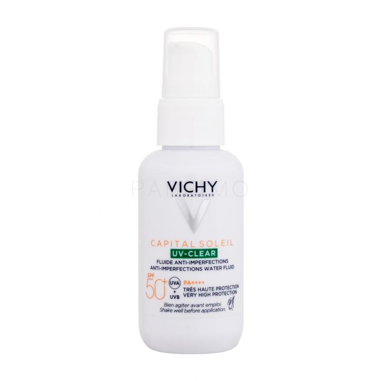 Vichy Capital Soleil UV-Clear Anti-Imperfections Water Fluid SPF50+ Protezione solare viso donna 40 ml