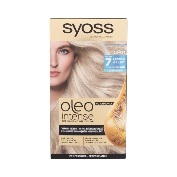 Syoss Oleo Intense Permanent Oil Color Tinta capelli donna 50 ml Tonalità 12-01 Ultra Platinum