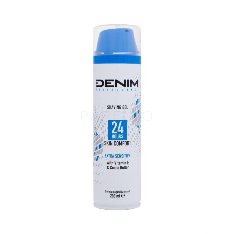 Denim Performance Extra Sensitive Shaving Gel Gel da barba uomo 200 ml