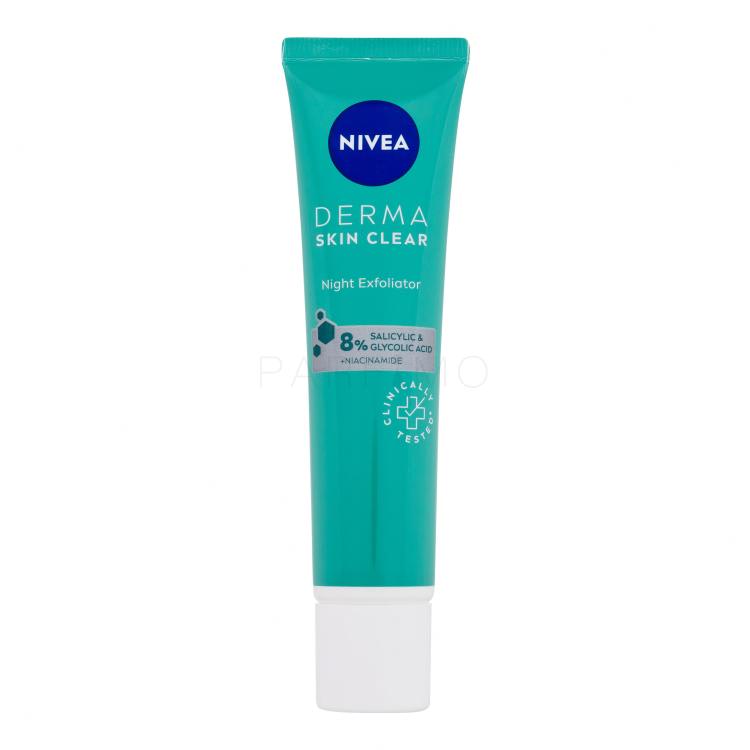 Nivea Derma Skin Clear Night Exfoliator Peeling viso donna 40 ml
