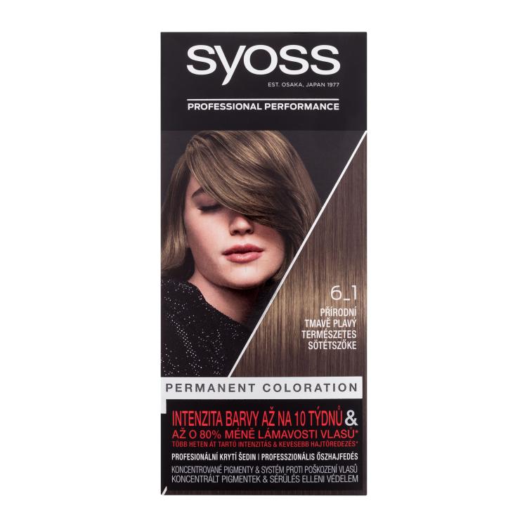 Syoss Permanent Coloration Tinta capelli donna 50 ml Tonalità 6-1 Natural Dark Blonde